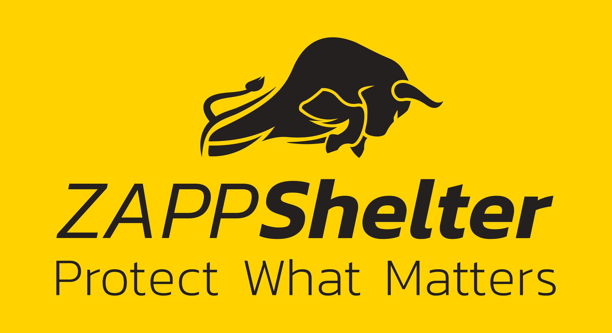 Black Zappshelter Logo Mark